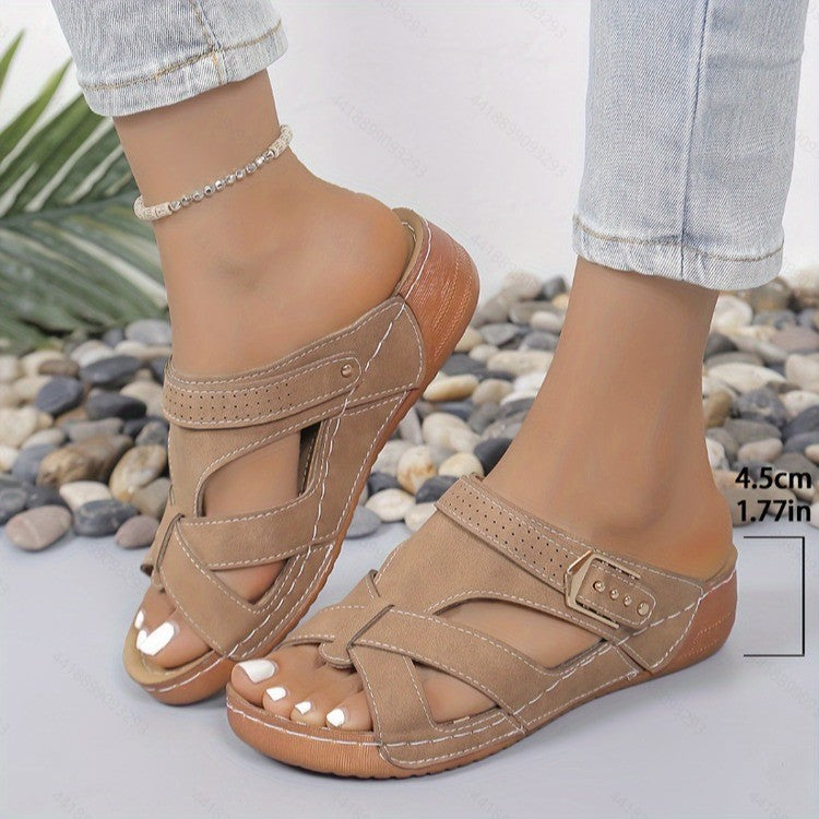 Damen komfortable Sandalen mit verstellbarem Riemendesign und anatomischem Fußbett R&B