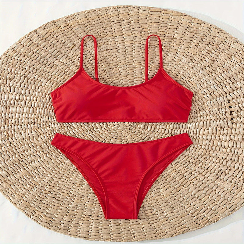 Damen Bikiniset mit verstellbaren Spaghetti-Trägern