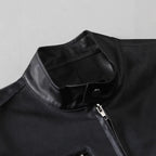 Herren elegante Kunstlederjacke mit modernem Design R&B