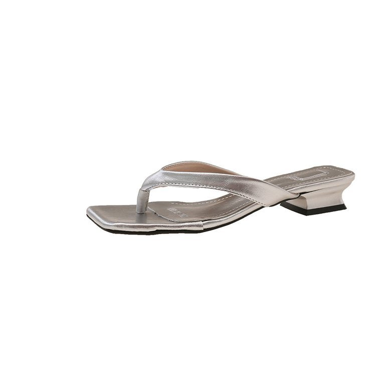 Damen elegante Zehentrenner-Sandaletten mit modischem Blockabsatz R&B