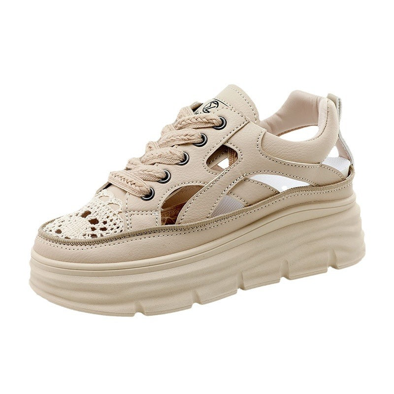 Damen Sneaker mit perforierter Mesh-Oberfläche und dämpfendem Sohlenprofil R&B
