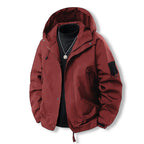 Herren funktionale Outdoor-Jacke mit verstellbarer Kapuze und praktischen Taschen R&B