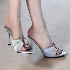 Damen Mules mit elegantem Rüschendesign und raffinierten Details R&B