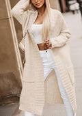 Damen Strickmantel mit lässigem Schnitt und tiefen Taschen
