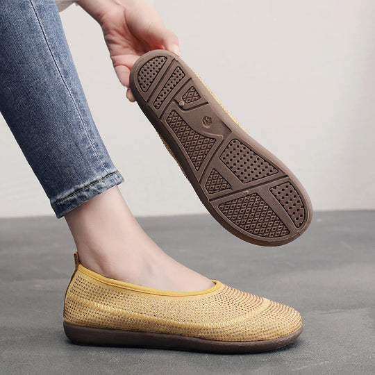 Damen bequeme Slip-On Schuhe mit atmungsaktivem Gewebe R&B