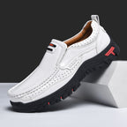 Herren Multifunktionale und bequeme Leder-Slipper mit rutschfester Sohle R&B