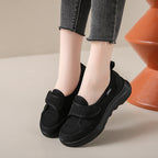 Damen Komfortable Slip-On Sneakers mit verstellbarem Klettverschluss R&B