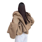 Damen Modische Oversized Jacke im eleganten Wollmix R&B