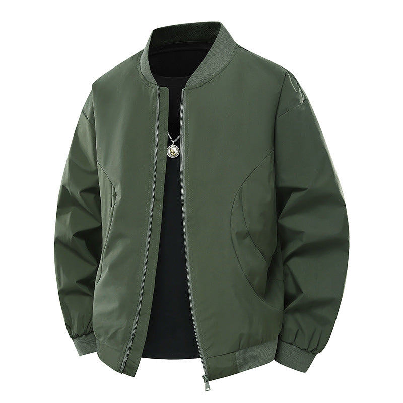 Herren stylische Bomberjacke mit unkompliziertem Schnitt und elastischen Bündchen R&B