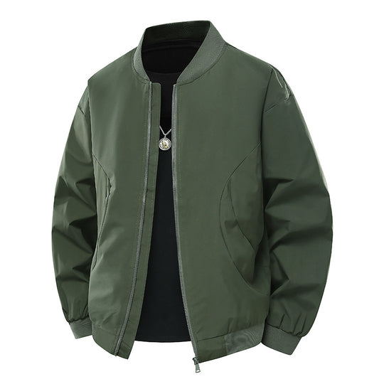 Herren stylische Bomberjacke mit unkompliziertem Schnitt und elastischen Bündchen R&B