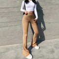 Damen Hoch geschnittene Rippenhose