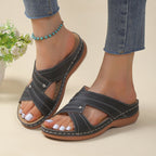 Damen ergonomische Clogs mit luftiger Perforation und bequemem Fußbett R&B