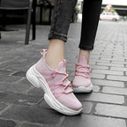 Damen Sportliche Sneaker mit elastischem Halt und atmungsaktiver Oberflächenstruktur R&B
