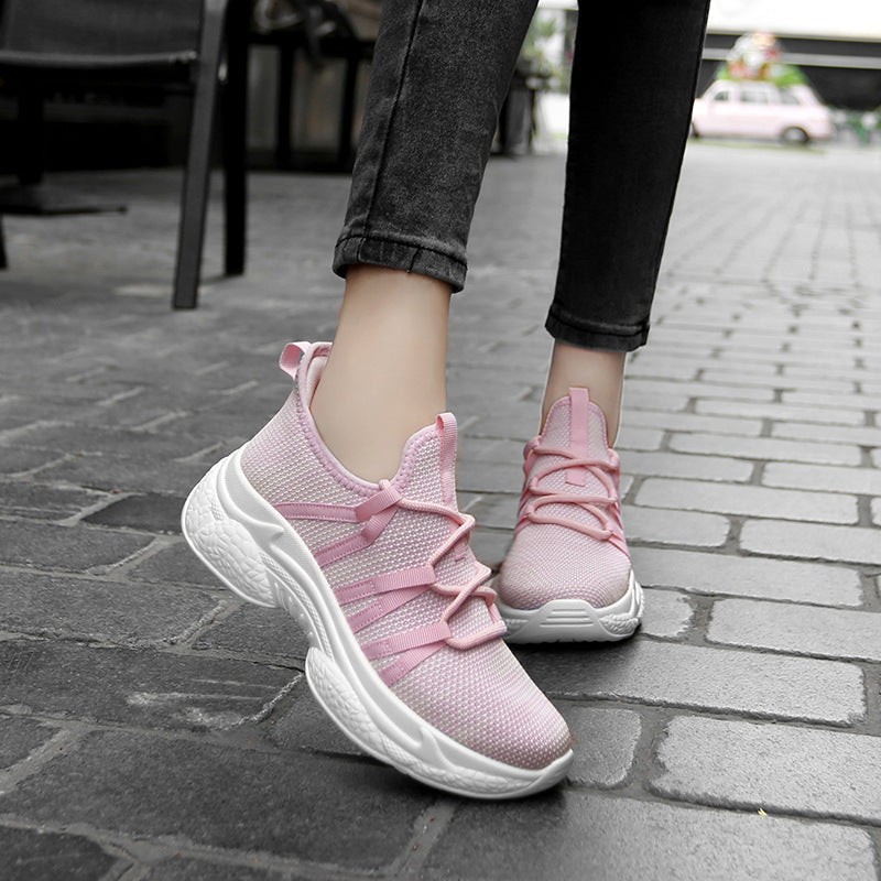 Damen Sportliche Sneaker mit elastischem Halt und atmungsaktiver Oberflächenstruktur R&B