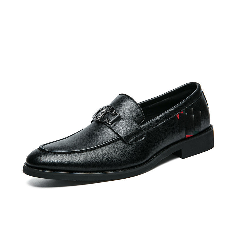 Herren Elegante Premium-Leder Mokassins mit dekorativem Riemen R&B