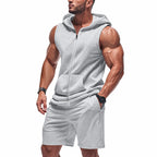Herren Sportliches Kapuzenset mit kurzer Hose und praktischen Taschen