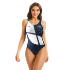 Damen Sportlicher Schwimmanzug mit dynamischen Designelementen R&B