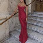 Damen Figurbetontes Maxikleid mit raffiniertem Cross-Back Design R&B