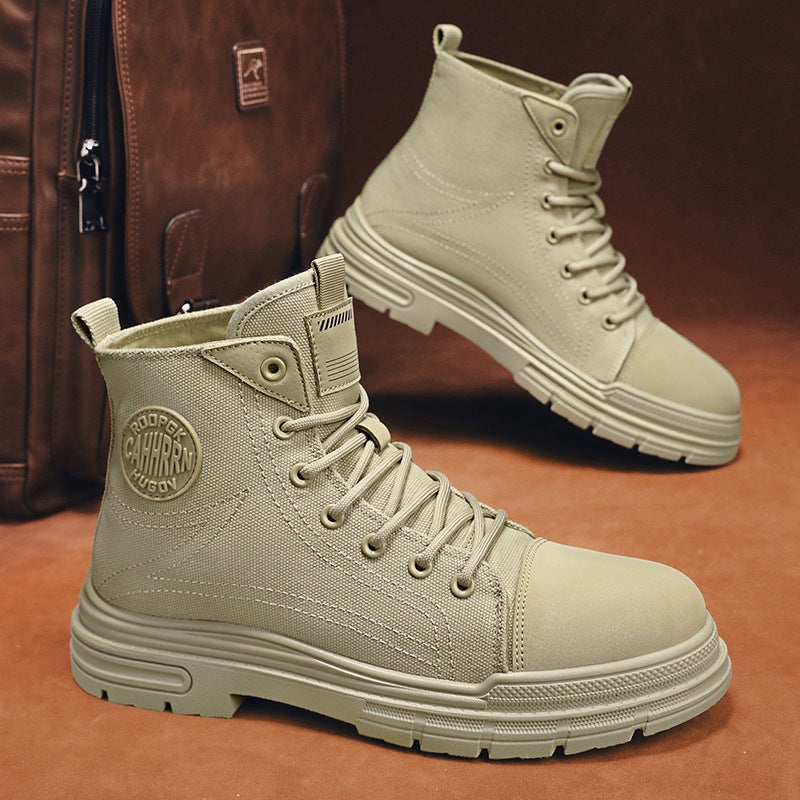 Damen Hohe Sneaker mit robustem Canvas-Obermaterial und rutschfester Sohle R&B