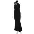 Damen Elegantes Abendkleid mit schulterfreiem Halterdesign und figurschmeichelnder Drapierung R&B