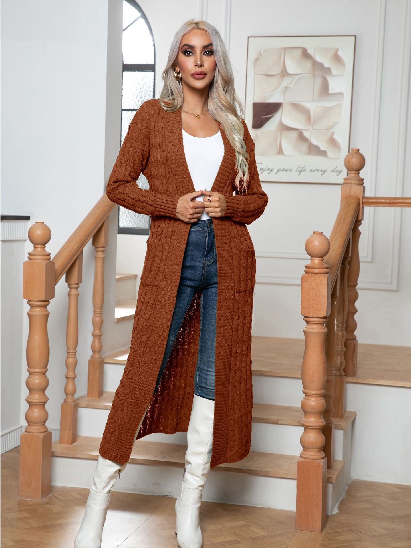 Damen Strickjacke mit Strukturdetails R&B