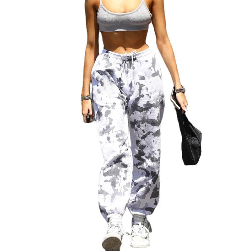 Damen Sportliche Freizeithose im modernen Batikdesign R&B