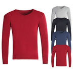 Herren klassischer V-Ausschnitt Pullover R&B