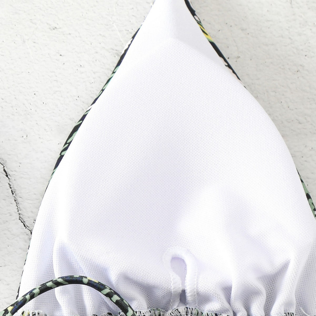 Damen Triangel-Bikini mit verspieltem Knoten-Design R&B