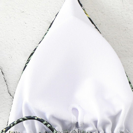 Damen Triangel-Bikini mit verspieltem Knoten-Design R&B