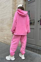 R&B | Crew Polar Fleece Kapuzenpullover und Jogginghose Zweiteiliges Satz