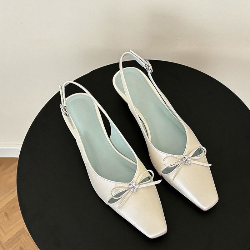 Damen Slingback Ballerinas mit zierlichem Schleifendetail R&B