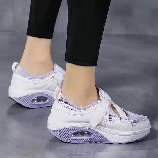 Damen Sportliche Sneakers mit atmungsaktivem Mesh-Obermaterial und gepolsterter Sohle R&B