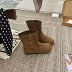 Damen Elegante Stiefel mit modischer Knopf-Dekoration R&B