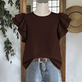Damen Elegante Bluse mit Rüschendetails R&B