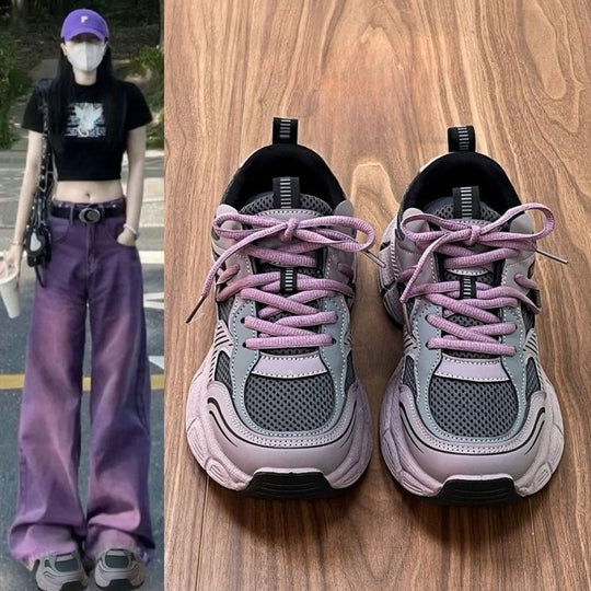 Damen Sportliche Lauf-Sneaker mit atmungsaktivem Mesh-Obermaterial und dämpfender Sohle R&B