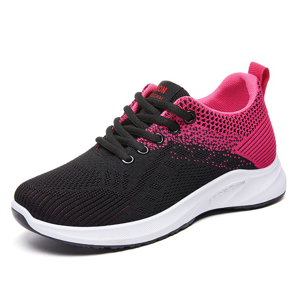 Damen Leichte und atmungsaktive Laufschuhe mit flexiblem Strickdesign R&B