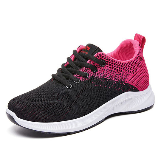 Damen Leichte und atmungsaktive Laufschuhe mit flexiblem Strickdesign R&B