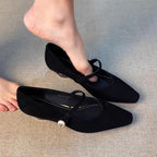 Damen elegante Ballerinas mit einem stilvollen Riemen von