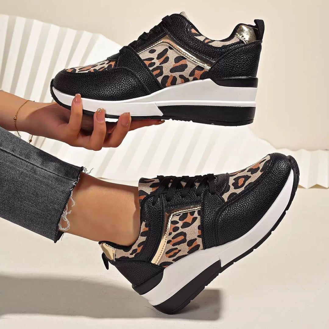 Damen Sneakers im modernen Leoprint-Design mit komfortabler Sohle R&B