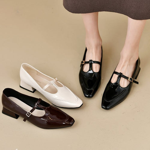 Damen elegante Mary Jane Pumps mit modischem Blockabsatz R&B