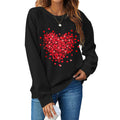 Damen Sweatshirt mit Herzmotiv und lässigem Schnitt R&B