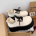 Damen Modische Schnürschuhe mit robustem Plateau und sockenähnlichem Detail R&B
