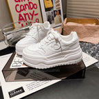 Damen modische Chunky Sneakers mit hohem Plateau und atmungsaktiver Obermaterialstruktur R&B