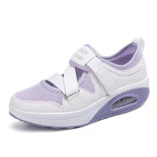 Damen Bequeme und luftige Sneakers mit verstellbarem Klettverschluss R&B