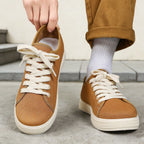Damen Baumwoll-Sneaker mit natürlichem Obermaterial und rutschfester Sohle R&B