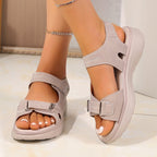 Damen Sandalen mit verstellbarem Riemendesign und gepolsterter Sohle R&B