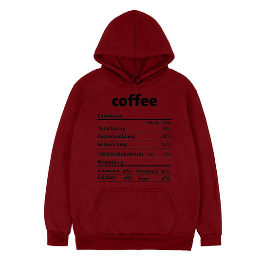 Damen Kapuzenpullover mit kreativem Nährwertdesign R&B