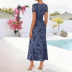 Damen Maxikleid mit floralen Stickereien R&B