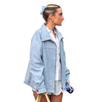 Damen elegante Kunstjacke mit modischen Akzenten R&B
