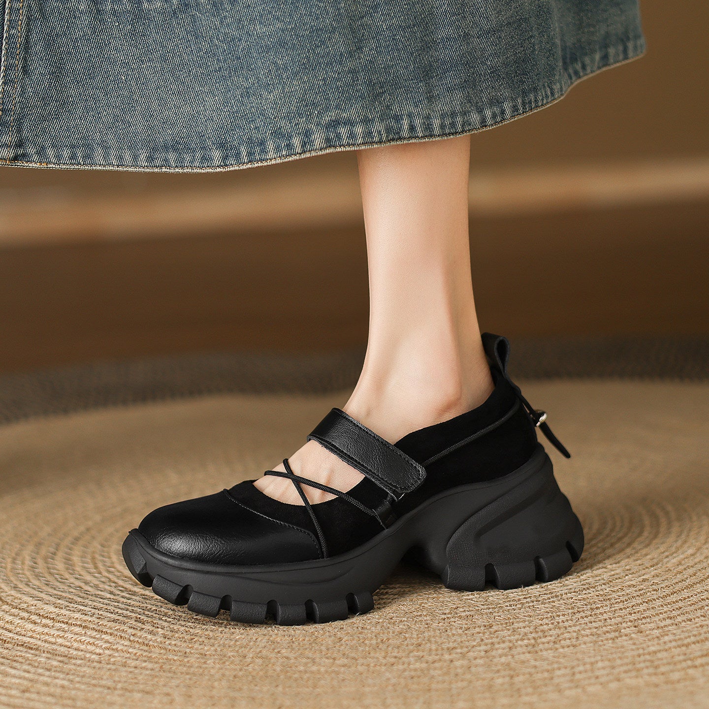 Damen modische Slingback-Schuhe mit elastischen Riemen und bequemer Sohle R&B